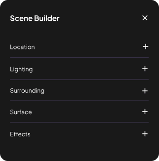 Scene builder helps your to construct a scene in sections